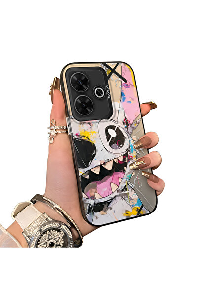 ucuc حافظة مزخرفة بنمط ستيتش متوافقة مع هاتف Xiaomi Redmi 13X، مصنوعة من السي...