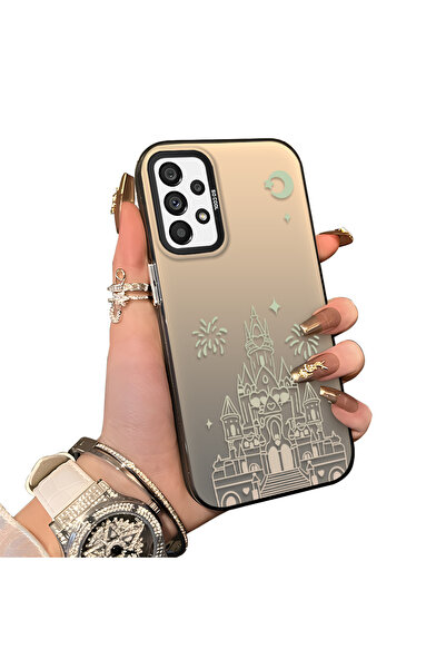 ucuc حافظة من السيليكون متوافقة مع هاتف سامسونج جالاكسي A73 ذات حافة صلبة ومض...