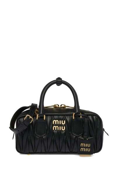 Generic Miu Arcadie Top Handle Bag in Matelassé Nappa Leather Crossbody Shoulder