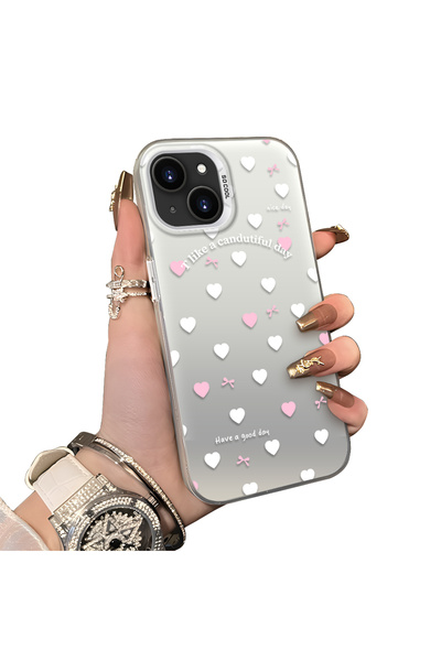 ucuc iPhone 14 Plus/15 Plus Compatible Silicone Edge Hard Back Anti-Fall Case...