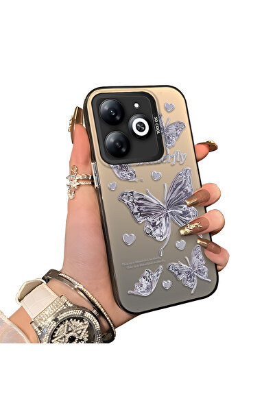 ucuc حافظة من السيليكون المتوافقة مع هاتف Infinix Smart 8/8 Pro ذات حافة صلبة...