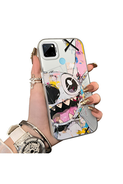 ucuc حافظة من السيليكون المتوافقة مع هاتف Realme C21Y/C25Y ذات حافة صلبة ومضا...