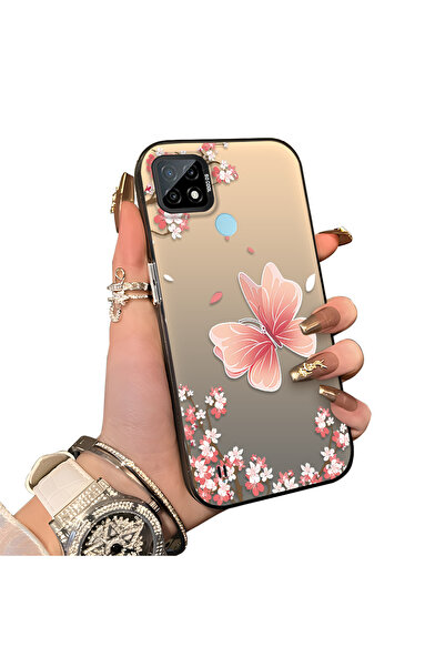 ucuc حافظة من السيليكون المتوافقة مع هاتف Realme C21 ذات حافة صلبة ومضادة للس...