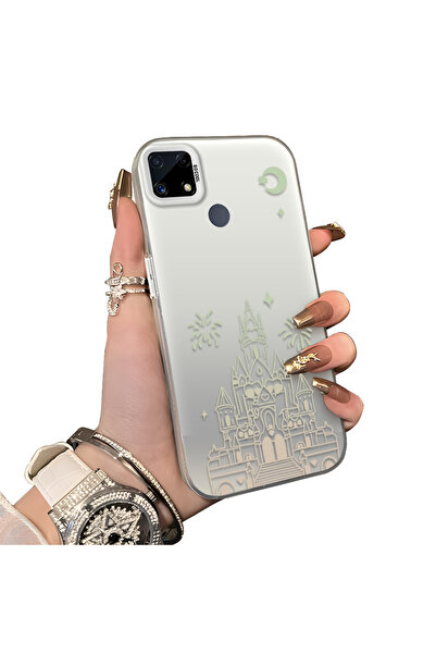 ucuc حافظة من السيليكون المتوافقة مع هاتف Realme C25S ذات حافة صلبة ومضادة لل...