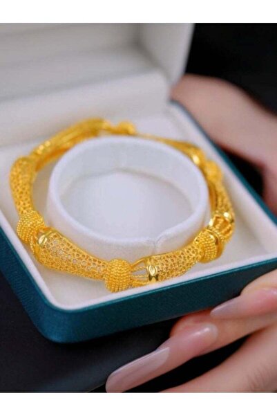 ALZAHR سوار شبكي مطلي بذهب عيار 24 قيراطًا، مثالي للارتداء اليومي، أو كهدية، ...