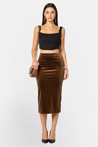 PİNKO بلوزة نسائية بدون أكمام ورقبة مربعة، لون أسود