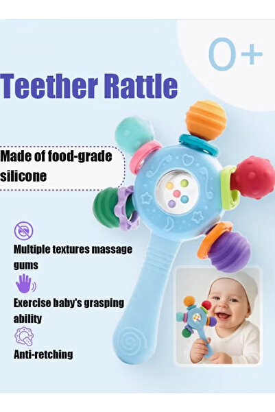 Generic Baby Rattles and Sensory Teething Toys, Food-Grade Baby Teether Chew ...