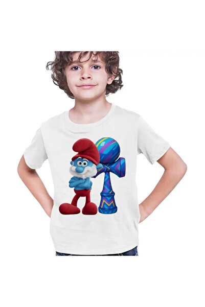 OEM Tricou Copii Baieti Kendama Papa Strumf Smurf Gargamel