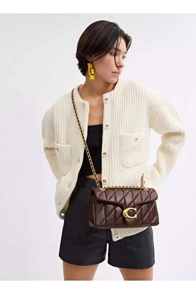 COACHOU حقيبة كتف نسائية من الجلد المبطن