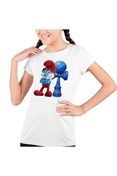 OEM Tricou Copii Fete Kendama Papa Strumf Smurf Gargamel