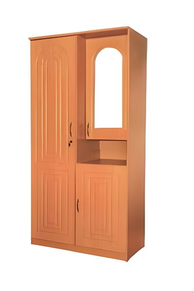 Xpert خزانة ملابس خشبية عصرية مع خزانة تخزين ومساحة للمرآة - 200 سم × 100 سم ...