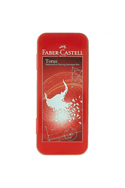 Faber Castell Torus Mathematical Drawing Instrument Box 9pcs Set- Red
