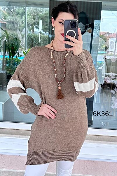 İnce Topuk Kayak Neckline Knitwear Tunic 6K361