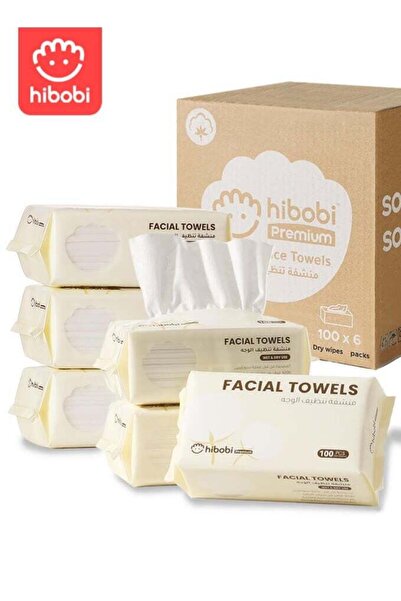 hibobi Multipurpose Dry Wipes, Soft Cotton Tissue for Skincare & Cleaning