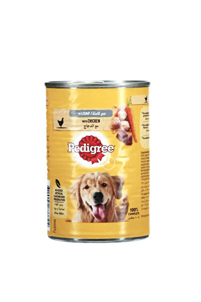 Pedigree Wet Dog Food Can Chicken In Loaf With Vitamin E and Natural Fibres- ...