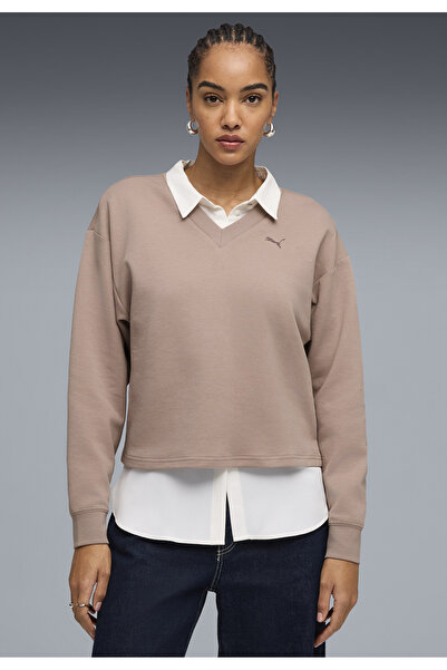 Puma Essentials Elevated Sweatshirt mit V-Ausschnitt