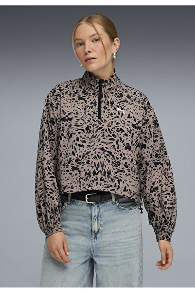 Puma Essentials Relaxed Bedruckte Jacke mit Reißverschluss bis zum Hals