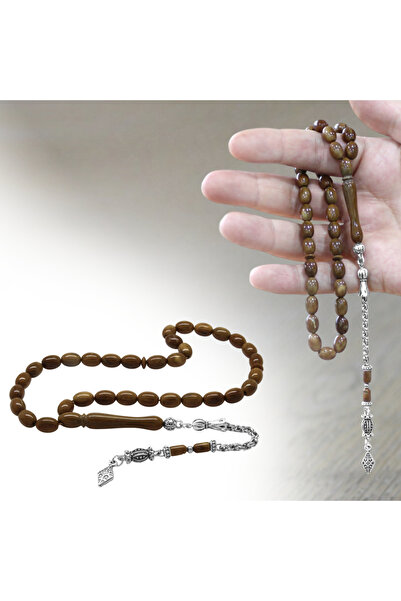 Tesbihane Kuka Tesbih - Non-Tarnish Metal with Albanian Tassels - Light Brown...