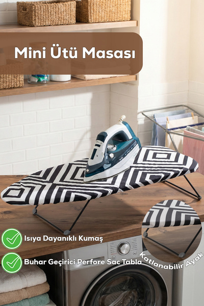 Porsima 15120-1 Smart Mini Seyahat Portatif Katlanabilir Ayaklı Ütü Masası