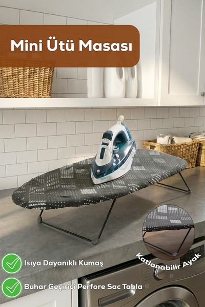 Porsima 15120-4 Smart Mini Seyahat Portatif Katlanabilir Ayaklı Ütü Masası