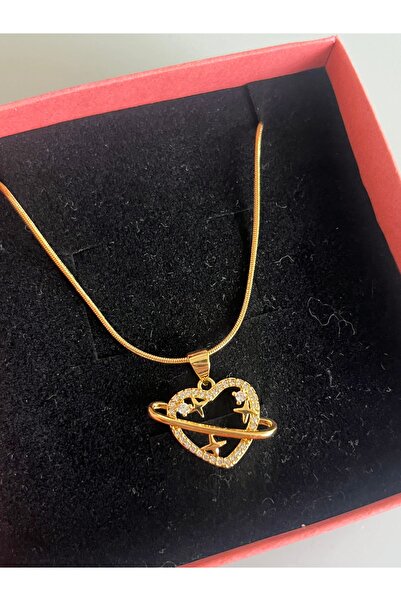 Hoop jewelery قلادة قلب من الفولاذ
