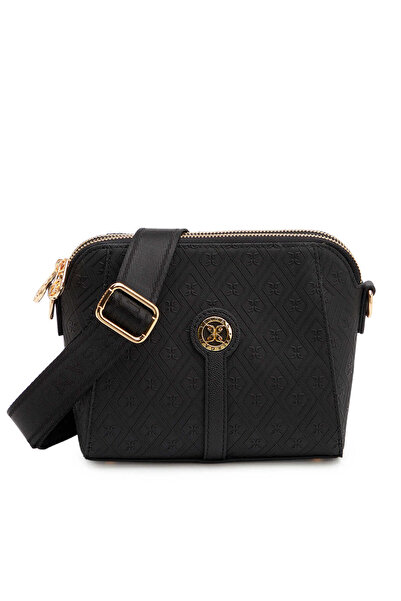 Tergan Siyah Print Kadın Çapraz Askılı Çanta - S25K1PR09188-R0P