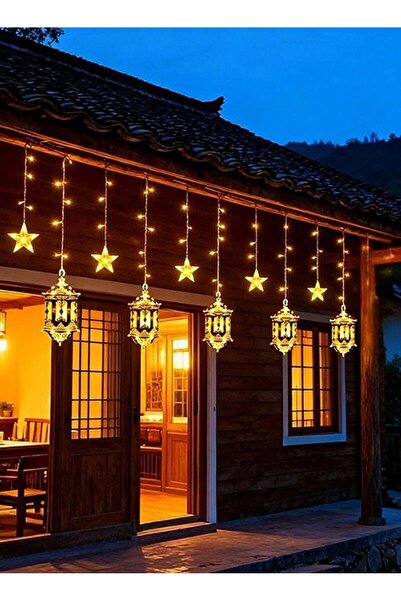 Generic Ramadan Lights - LED Curtain Lights with Star & Lantern Lamps, Batter...