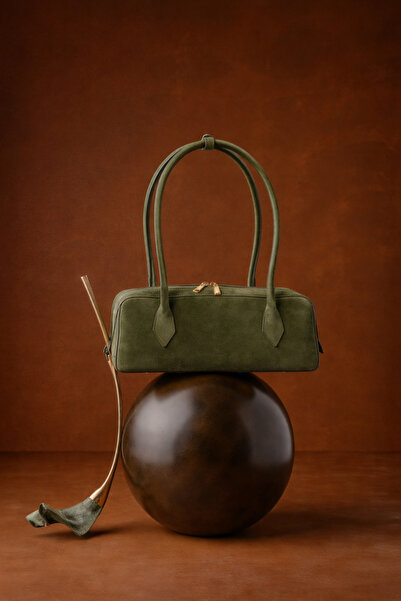 5in1Canpolat Khaki Siena Suede Bag