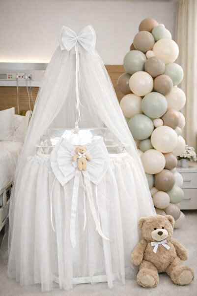 Mutlu Başlangıçlar طقم تزيين المستشفى - غطاء سرير - ناموسية - شريط زينة للسرير