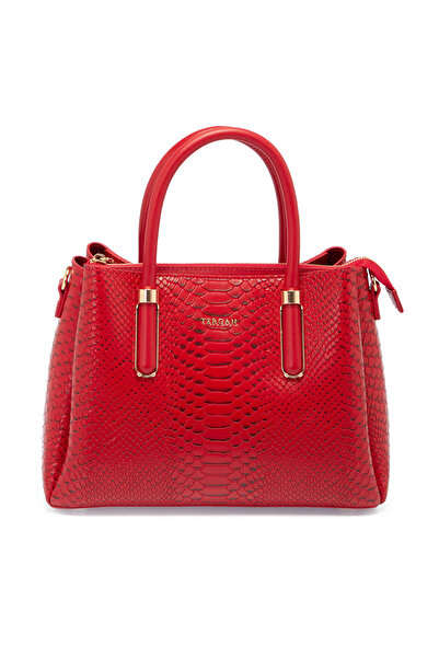 Tergan Kırmızı Hakiki Deri Kadın El Çantası - S24K1BC80350-D5J