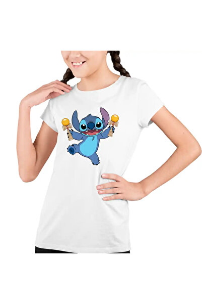 OEM Kids Girls Kendama Stitch Lilo Cartoon T-Shirt