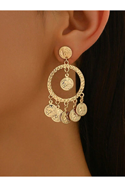 Take Two By Styli Women Coin Drop Dangle Earrings