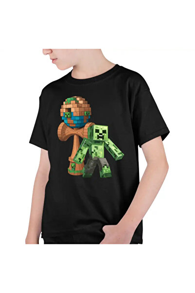 OEM Tricou Copii Baieti Kendama Minecraft Creeper Trial