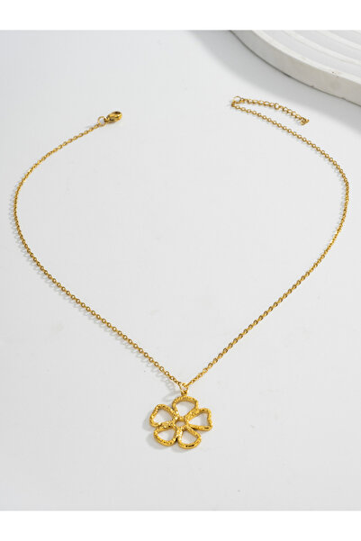 Take Two By Styli Women Metal Hollow Floral Pendant Necklace