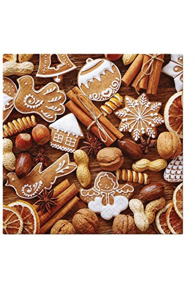 DecoDepot Table napkins, 33x33 cm, Rustic Gingerbread