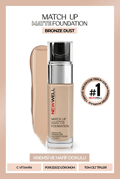 New Well Match Up Matte Foundation Bronze Dust 02 34 gr