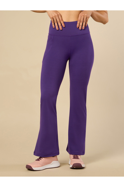 Cult By Styli Women Purple Performance Flare Pants