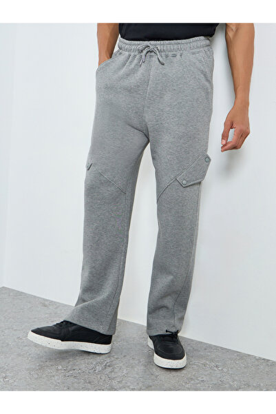 Styli Men Oversize Panel Flap Heavy Fleece Joggers