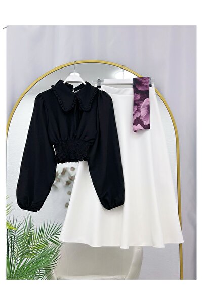 YEDİLALE SET DUBĂLĂ CU MÂNERE BALON, CĂMĂȘĂ, FUSTĂ LARGĂ