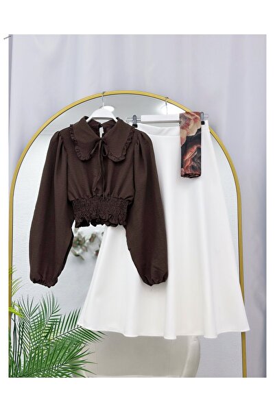 YEDİLALE SET DUBĂLĂ CU MÂNERE BALON, CĂMĂȘĂ, FUSTĂ LARGĂ