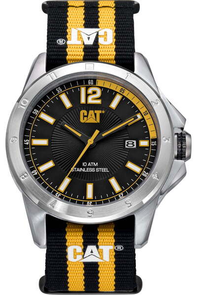 Caterpillar Men's Stainless Steel Wristwatch, Black/Yellow