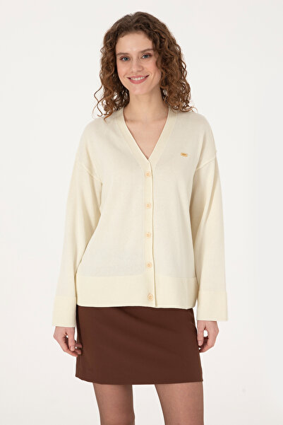 U.S. Polo Assn. Women's Cream Knitwear Cardigan 50317680-Vr256