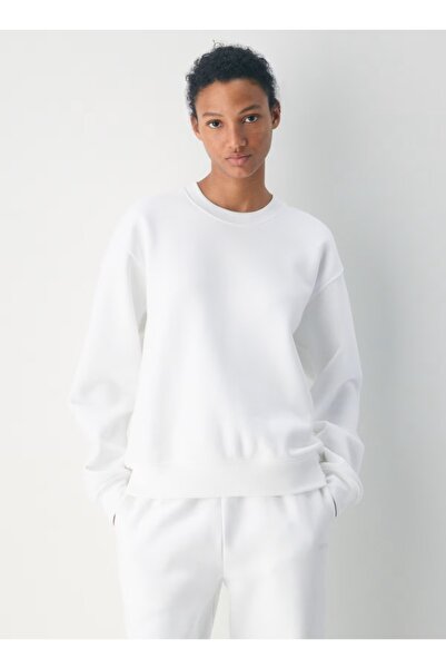 Flaubert -kadin Kışlık 3 İplik Oversize Sweatshirt sade – Yumuşak Kumaş Moder...