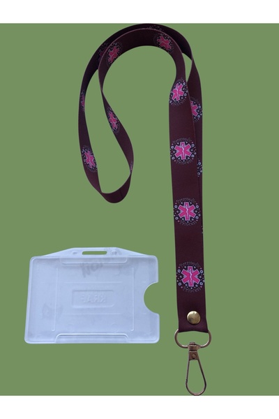 Staffy Κορδόνι για γιακά και θήκη για κάρτα με θέμα το μελιτζάνι Paramedic