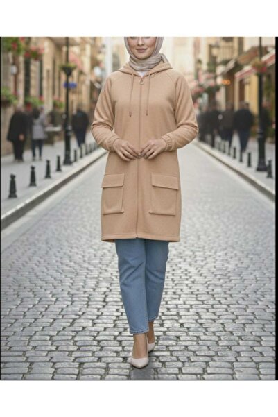 BYBIYIK Women's Hooded Jacket with Pocket Details