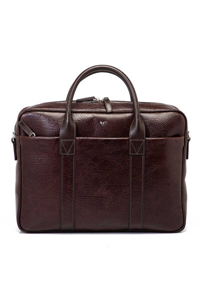 Tergan Kahverengi Hakiki Deri Erkek Evrak Çantası - S1EV00021429-R8U