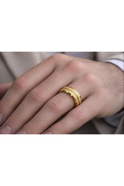 BY YASİN TOPÇU 💍   خاتم ذهبي بتصميم بسيط - مقاس 16 ✨