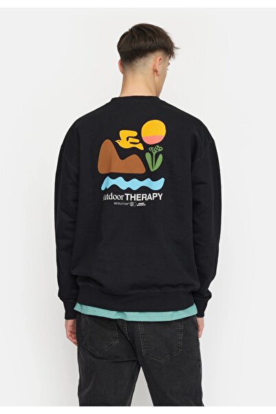 Flaubert Ανδρικό φούτερ 3 κλωστών Urban Style Oversize THERAPY Featured – Μον...