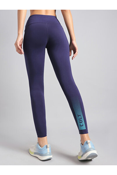 Cult By Styli Women Navy Yoga Flow Cotton Graphic Leggings