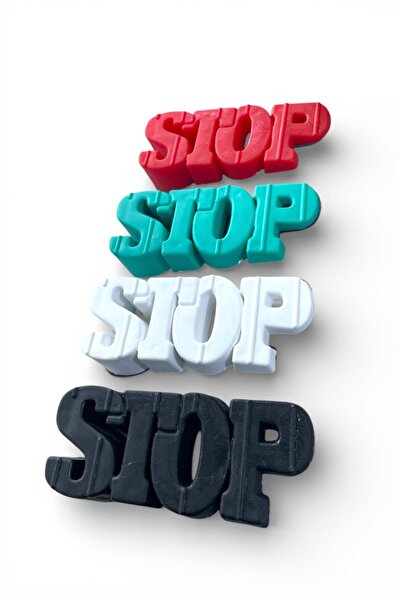 GÜZELYÜZ AVM Stop Yazılı Plastik Kapı Stoperi Alt Kısım Kaymaz 1 Adet Karma Renk